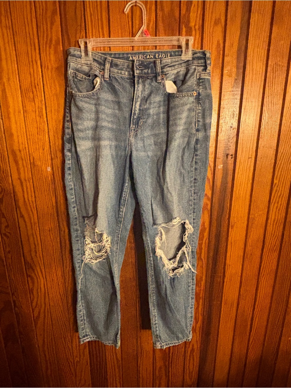 American Eagle Outfitters Light Blue Distressed Boyfriend Jeans